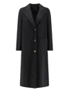 Paltò Patch-pocket Peak-lapels Coat In Black