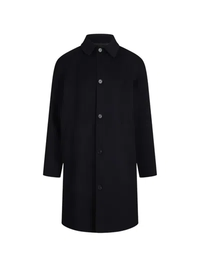 Paltò Raglan-sleeve Single-breasted Coat In Black