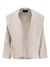 Paltò Shawl-collar Jacket In Neutral