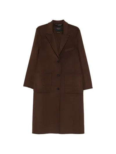 Paltò Single-breasted Wool Coat In Animal Print