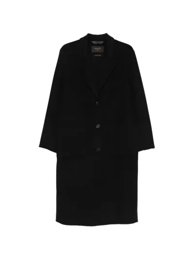 Paltò Single-breasted Wool Coat In Black
