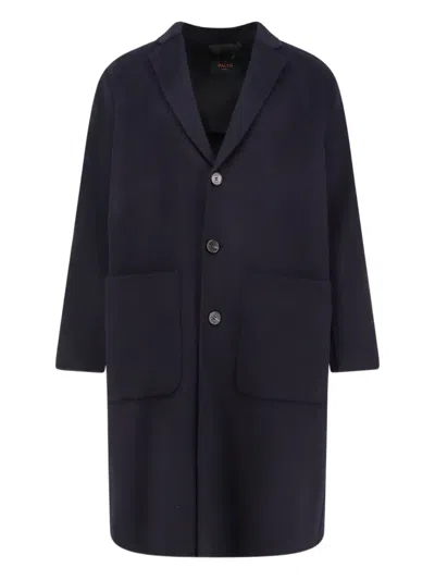 Paltò Three-button Coat In Blue