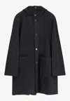 Paltò Tonio Single-breasted Buttoned Coat In Black