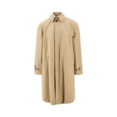 Paltò 'ugo Bogart' Gabardine Trench Coat In Beige