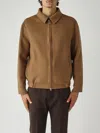 Paltò Vieri Db Biker Di Lana Con Fitting Regolare E Coulisse In Vita Full-zip. Jacket In Brown