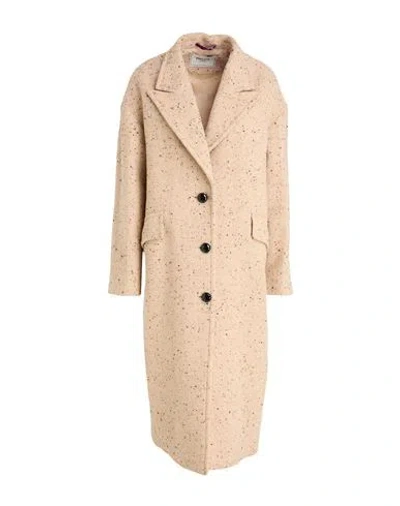 Paltò Woman Coat Beige Size 6 Alpaca Wool, Virgin Wool, Polyamide In Neutral