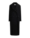 Paltò Woman Coat Black Size 10 Wool, Acrylic, Polyester, Polyamide In Black