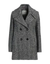 Paltò Woman Coat Black Size 10 Wool, Acrylic, Polyester, Polyamide