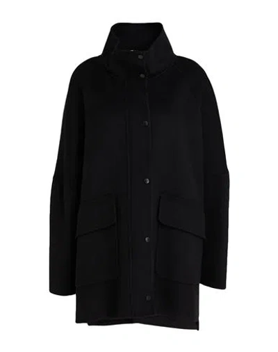 Paltò Woman Coat Black Size 4 Wool