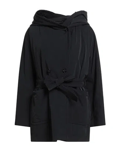 Paltò Woman Coat Black Size 6 Polyamide, Elastane