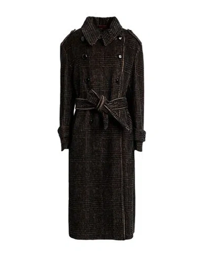 Paltò Woman Coat Black Size 8 Cotton