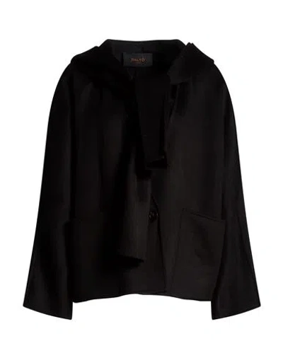 Paltò Woman Coat Black Size 8 Wool