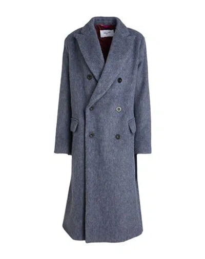 Paltò Woman Coat Blue Size S Wool, Polyester, Polyamide