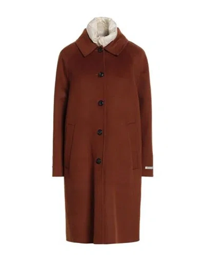 Paltò Woman Coat Brown Size 8 Wool, Nylon, Polyester