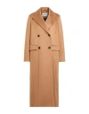 Paltò Woman Coat Camel Size 4 Cashmere In Brown