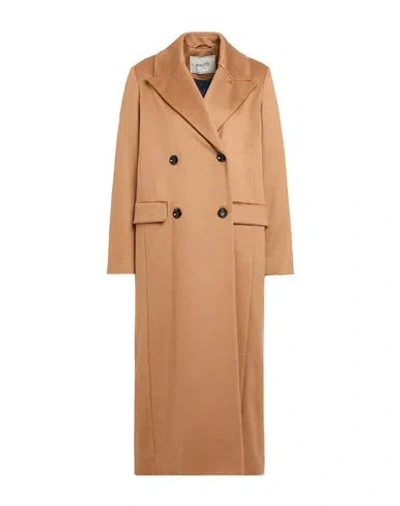 Paltò Woman Coat Camel Size 4 Cashmere In Sand