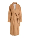 Paltò Woman Coat Camel Size 6 Alpaca Wool, Virgin Wool, Polyamide In Brown