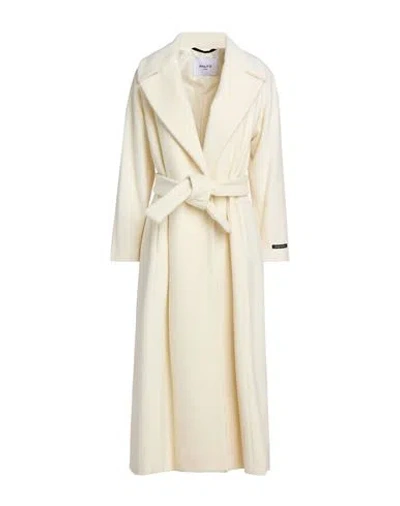 Paltò Woman Coat Ivory Size 0 Virgin Wool, Polyamide, Cashmere In White