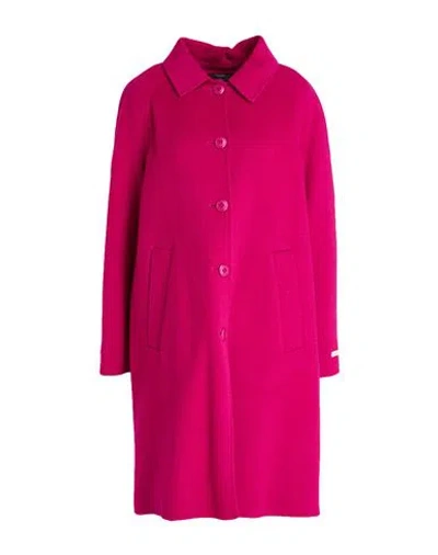 Paltò Woman Coat Magenta Size 6 Wool, Nylon In Purple