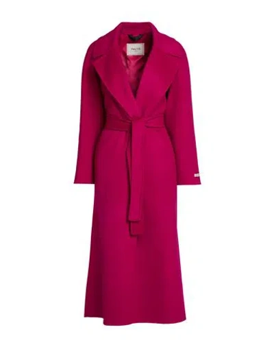 Paltò Woman Coat Magenta Size 6 Wool, Nylon In Purple