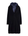 Paltò Woman Coat Midnight Blue Size 10 Wool, Polyamide, Cashmere In Black