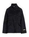 Paltò Woman Coat Black Size 8 Wool, Polyester In Black