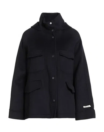 PALTÒ PALTÒ WOMAN COAT MIDNIGHT BLUE SIZE 6 WOOL, NYLON