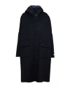 Paltò Woman Coat Midnight Blue Size 6 Wool, Nylon In Blue