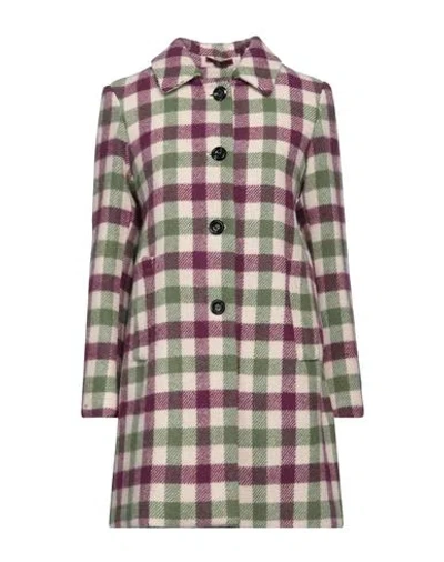 Paltò Woman Coat Military Green Size 10 Virgin Wool