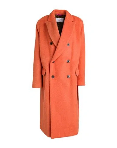 Paltò Woman Coat Orange Size S Wool, Polyester, Polyamide In Pink