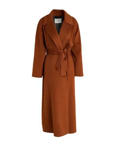 Paltò Woman Coat Tan Size 6 Wool, Nylon In Brown