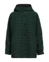 Paltò Woman Coat Green Size 6 Virgin Wool, Polyester, Cotton In Green