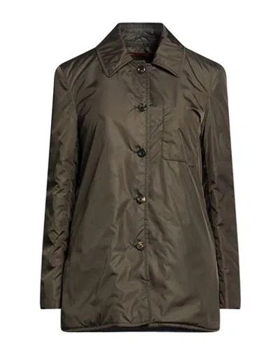 Paltò Woman Jacket Military Green Size 6 Polyamide