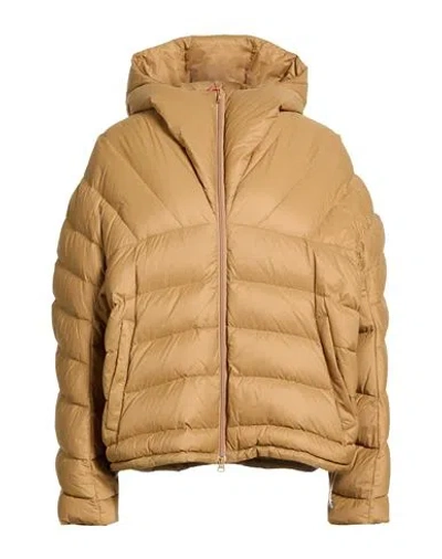Paltò Woman Puffer Camel Size S Polyamide In Nude