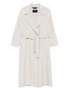 Paltò Paola Belted Lapels Coat In Neutral