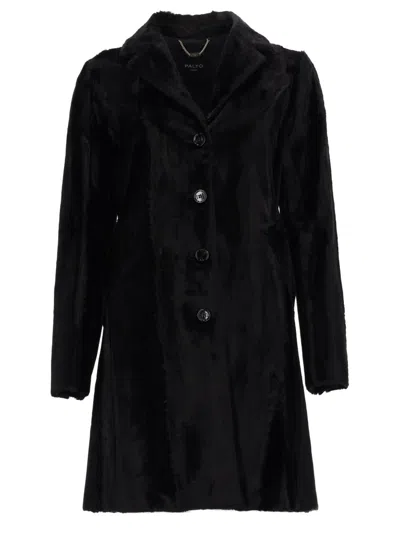 Paltò Palto Women's Single-breasted Long Coat In Black