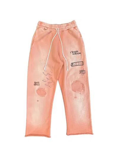 Paly Alta Cienega Distressed Track Pants In Pink