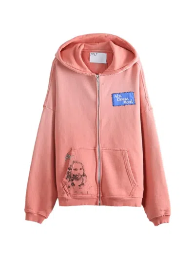Paly Alta Cienega Graphic-print Hoodie In Pink