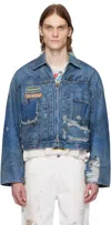 Paly Indigo Ur Fantasy Denim Jacket In Mdm