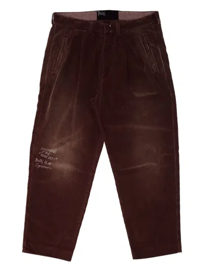 Paly Corduroy Texture Trousers In Burgundy