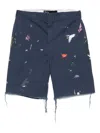 Paly Navy U.d.l.i Editions Junkie Shorts In Blue