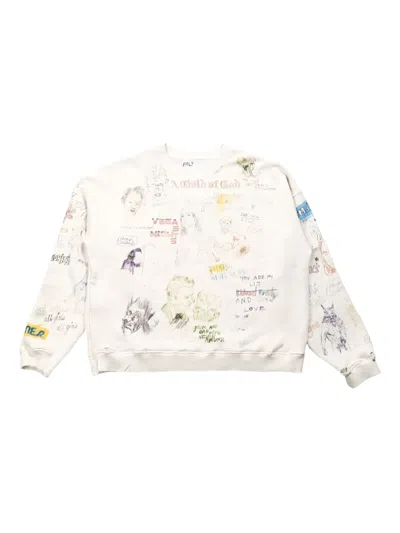 Paly Cotton Sweater In White