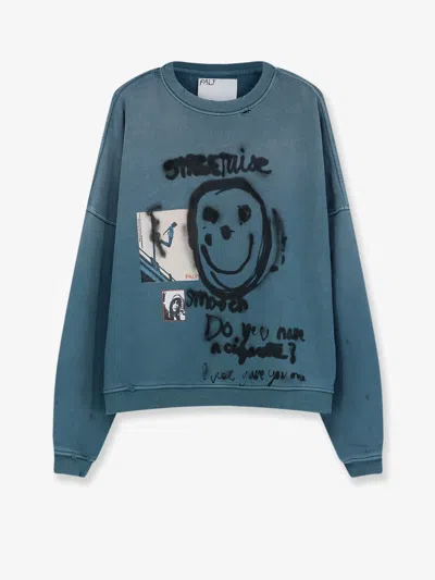 Paly Cotton Sweatshirt In Blue