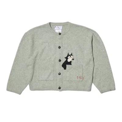 Paly Gran Dama Crewneck Cardigan In Green