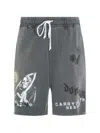 Paly Graphic-print Drawstring Shorts In Multi