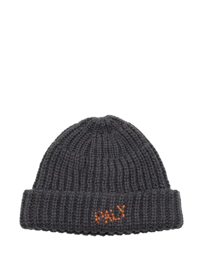 Paly Hand Knit Beanie In Gray