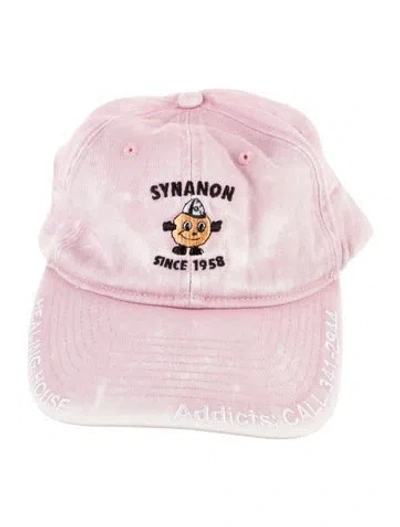 Pre-owned Paly Hollywood Acid Wash Embroidered Baseball Cap W/tags In Purple
