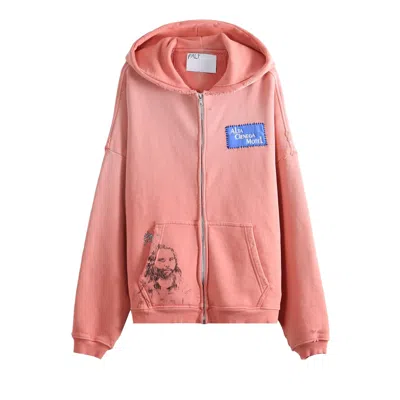 Pre-owned Paly Hollywood Alta Cienega Zip Hoodie 'peach' | Pink | Men's Size 108.5