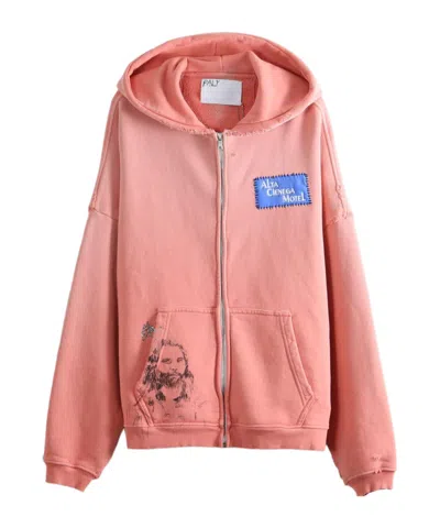 Paly Hollywood Alta Cienega Graphic-print Hoodie In Pink