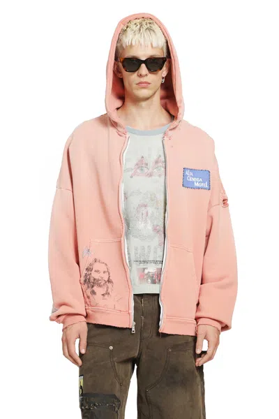 Paly Hollywood Alta Cienega Zip-up Hoodie In Pink
